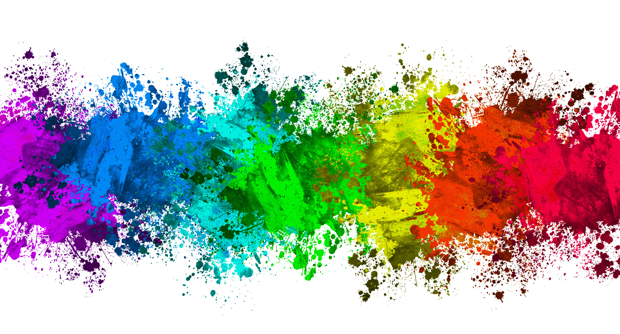 Multi-Color Paint Splatter Border/Background